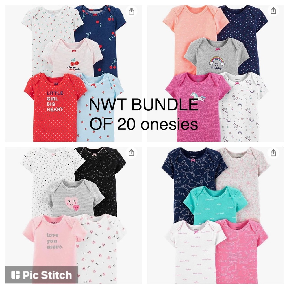 NWT 20 onesie bundle